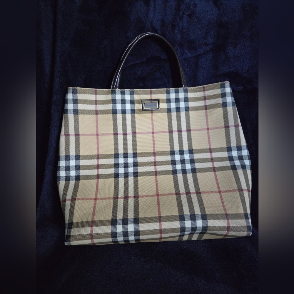 Burberry Tote Bag - Beige and Black